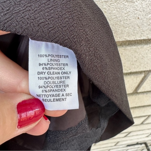 NWT Trina Turk Noir Black Strapless Crepe Ruffle Sheath Cocktail Wedding Dress - Picture 16 of 16